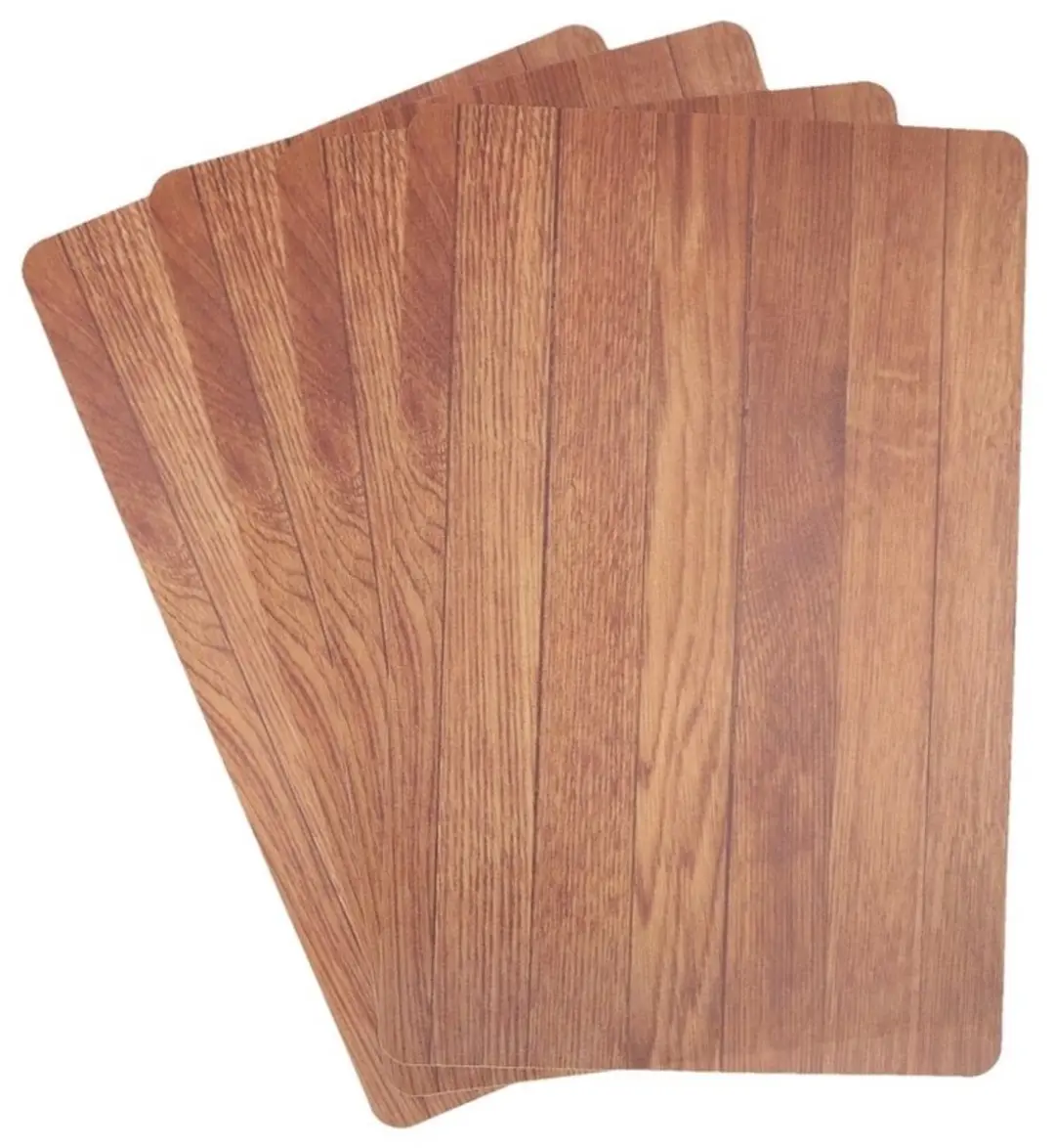 Cosy&Trendy Placemats Bruin Houtprint 44cm - 4 Stuks