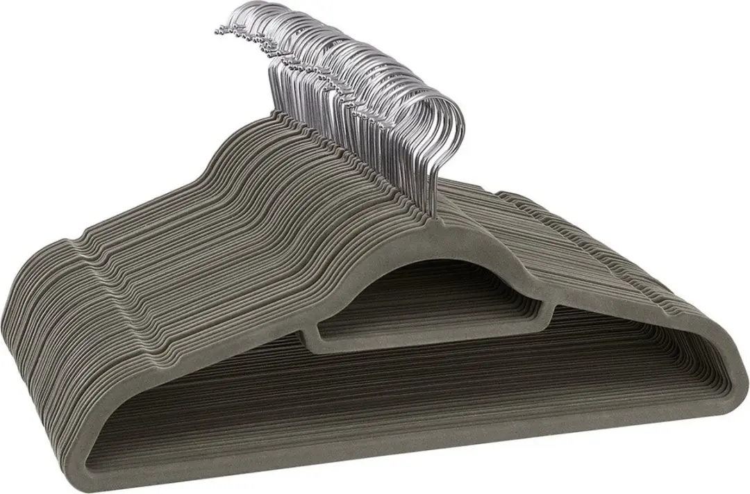 Songmics Kledinghanger Fluweel 20 Stuks - Grijs - afbeelding 2 van 6