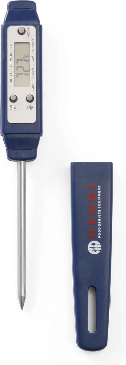 HENDI Zakthermometer -40°C tot 200°C - Roestvast stalen sonde - Blauw