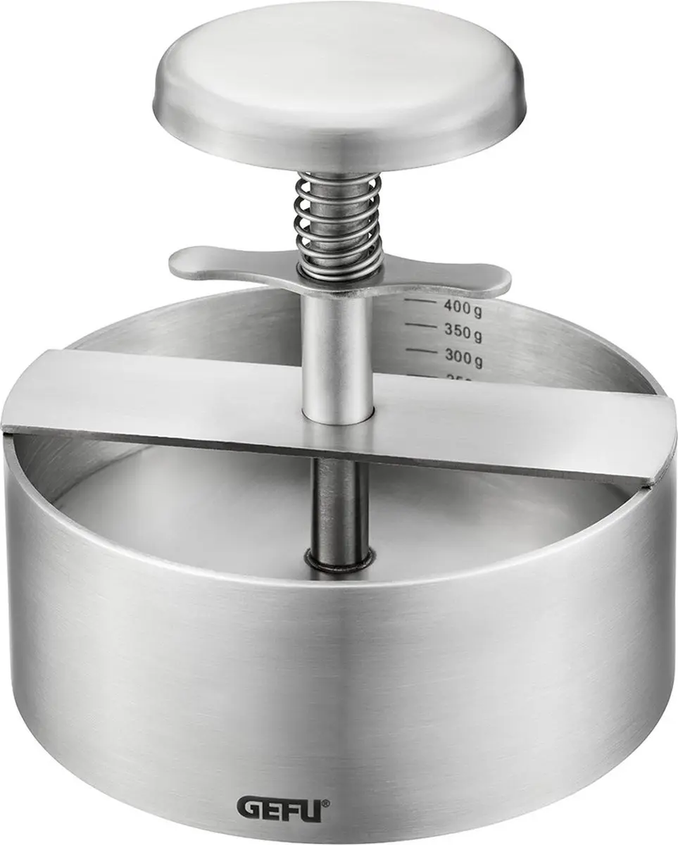 GEFU PÄTTI Professionele Hamburgerpers Ø11.5cm - RVS - 20 Jaar Garantie