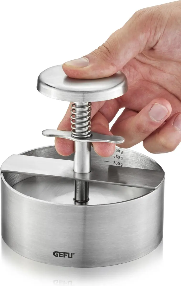 GEFU PÄTTI Professionele Hamburgerpers Ø11.5cm - RVS - 20 Jaar Garantie