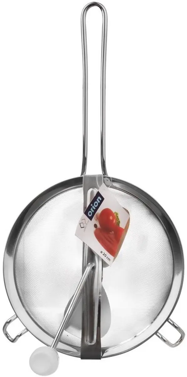 Orion Stalen Prak 19cm - Zilver/Wit