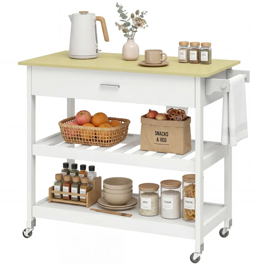 Homcom Keukenwagen MDF 108,8L