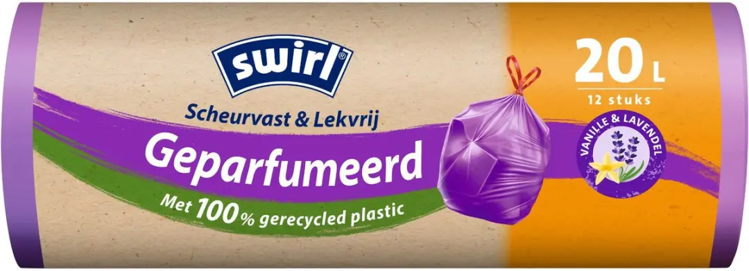 Swirl Vuilniszakken Lavendelroom 20L - 12 Stuks