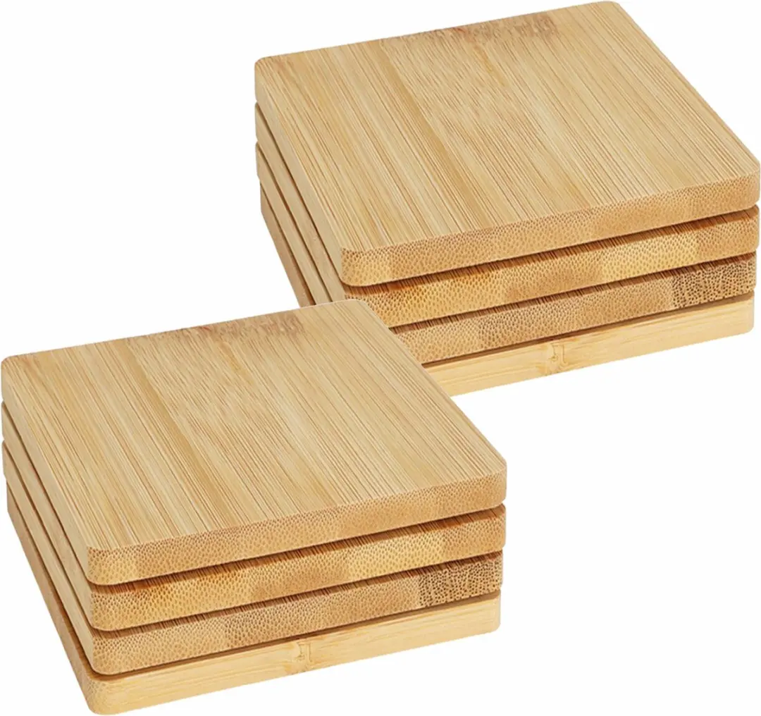 Excellent Houseware Houten Onderzetters 10x10cm