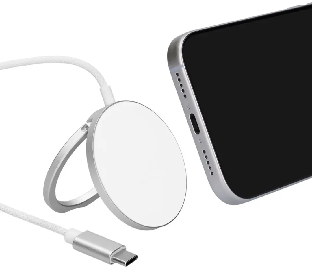 Mobiparts MP-100147 Draadloos Laadstation 25W - Aluminium - Wit
