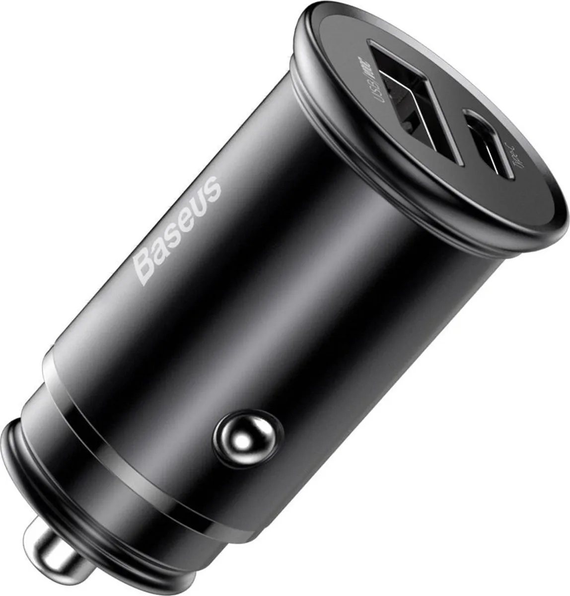 Baseus PPS Quick Charger Car Autolader 30W - USB C & USB A - Zwart