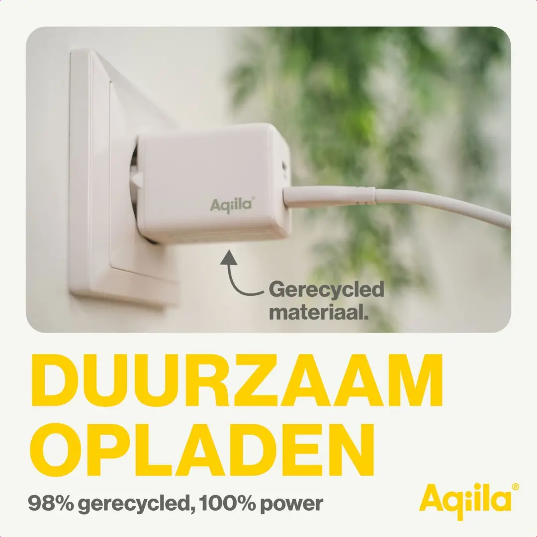 Aqiila Chargebird W2 USB-C Oplader 45W - 2x USB-C - Wit