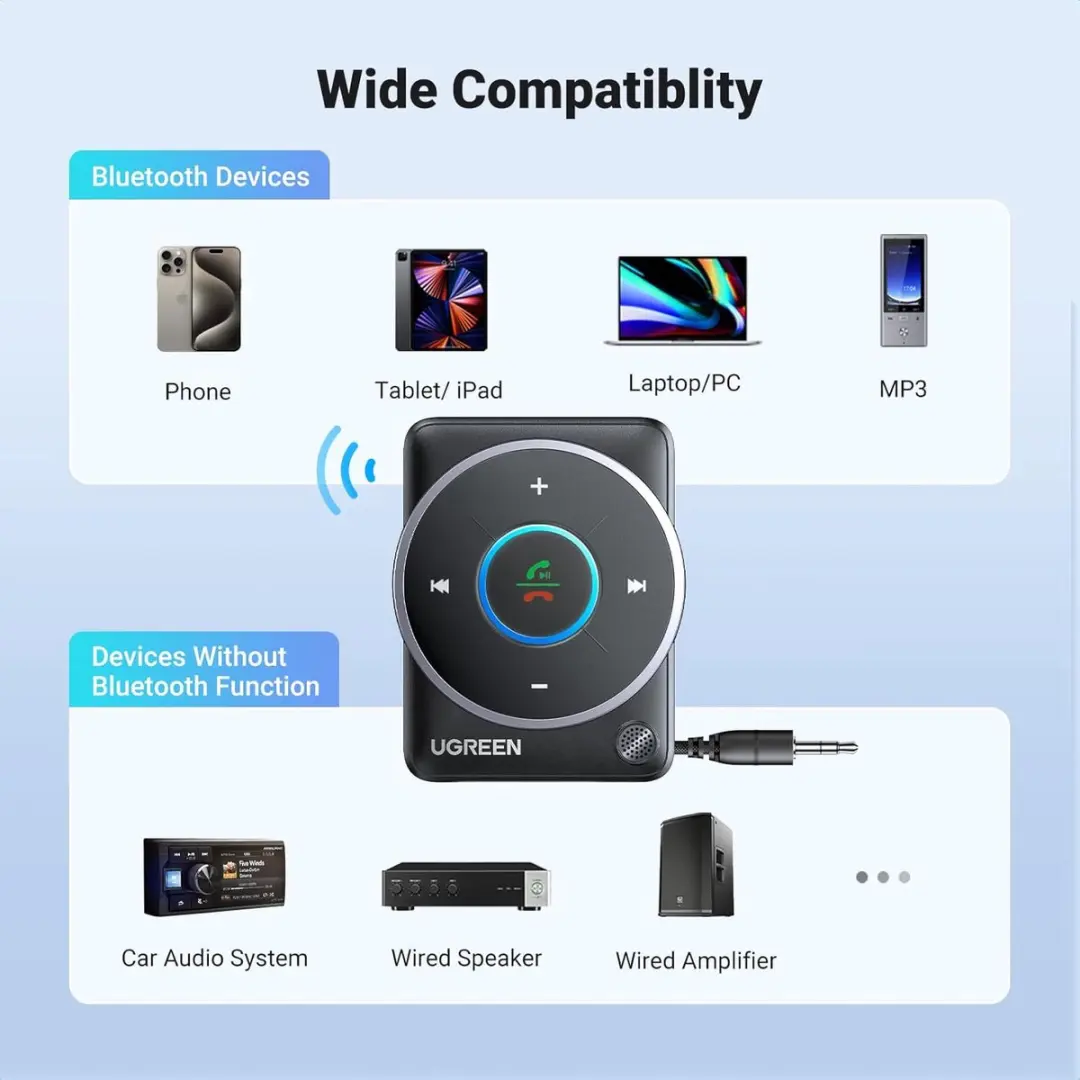 UGREEN 35002 Bluetooth 5.4 Adapter - Auto - Zwart
