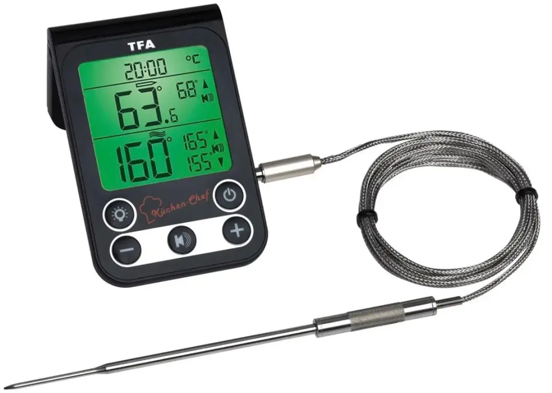 TFA Dostmann 14.1512.01 Digitale BBQ Thermometer - Zwart/Zilver
