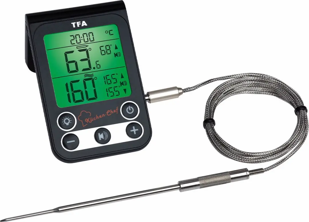 TFA Dostmann 14.1512.01 Digitale BBQ Thermometer - Zwart/Zilver