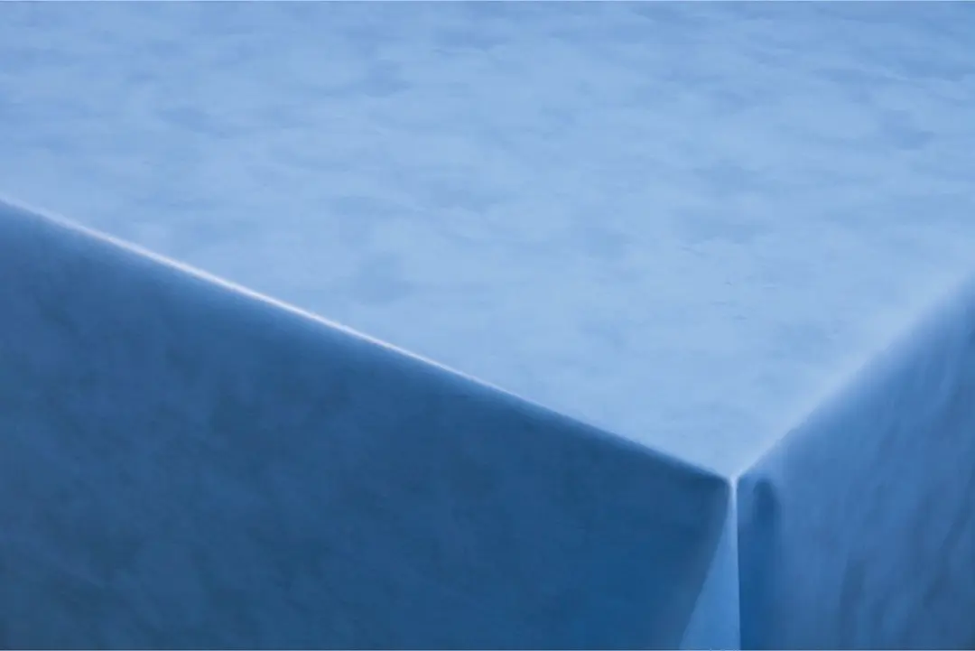 Tafelzeil/tafelkleed gemeleerd blauw 140 x 220 cm - Tuintafelkleed