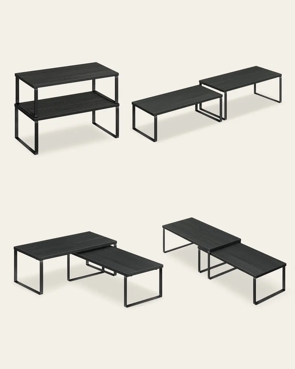 Songmics Kruidenrek Set 4 Stuks - Zwart/Antraciet - afbeelding 6 van 6