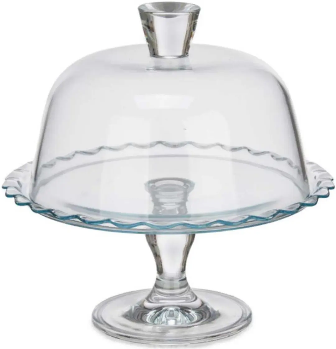 Pasabahce Taartplateau Glas 26x26cm - met deksel