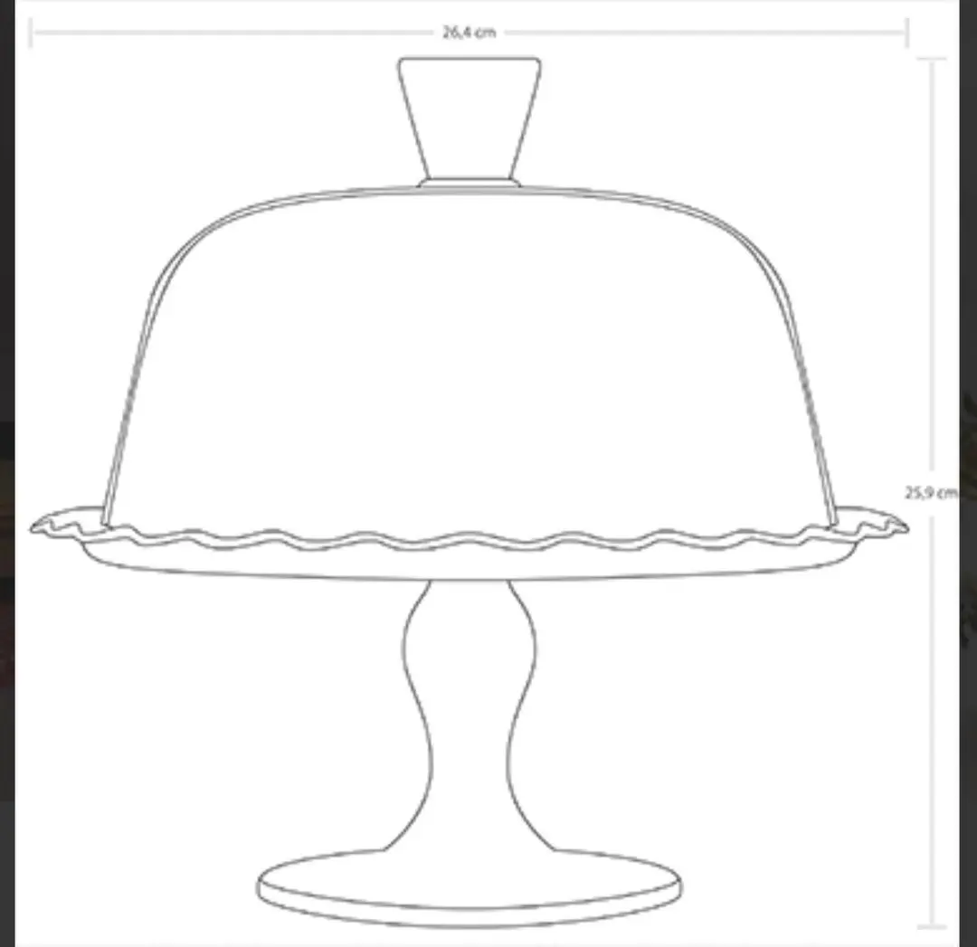 Pasabahce Taartplateau Glas 26x26cm - met deksel