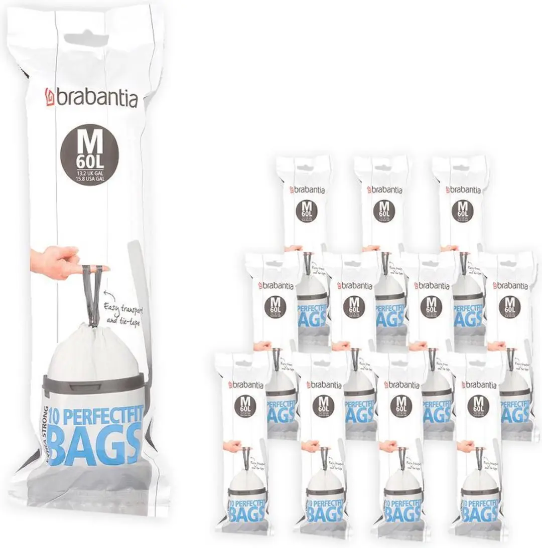 Brabantia PerfectFit Vuilniszakken 60L Code M