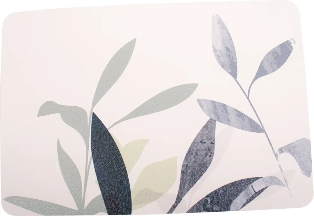 Kade 171 Placemats Lederlook 6 Stuks 45x30cm - Wit/Bruin/Groen