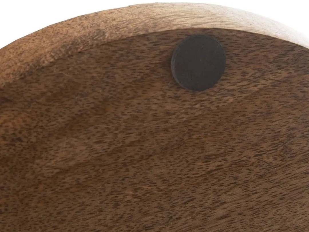 Orion Houten Etagère 2-Laags - Mango Hout - Natuur/Zwart - afbeelding 6 van 6