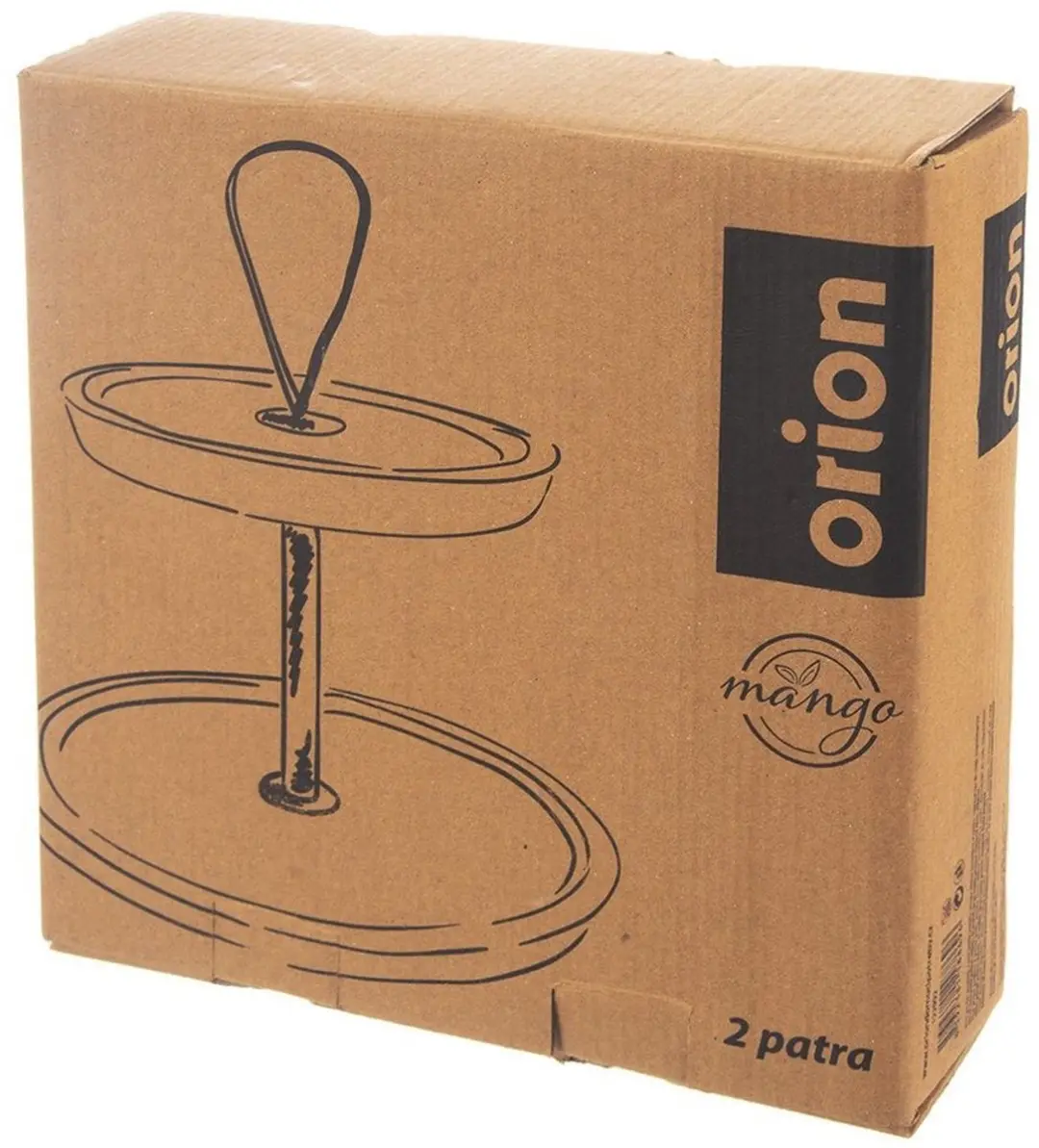 Orion Houten Etagère 2-Laags - Mango Hout - Natuur/Zwart