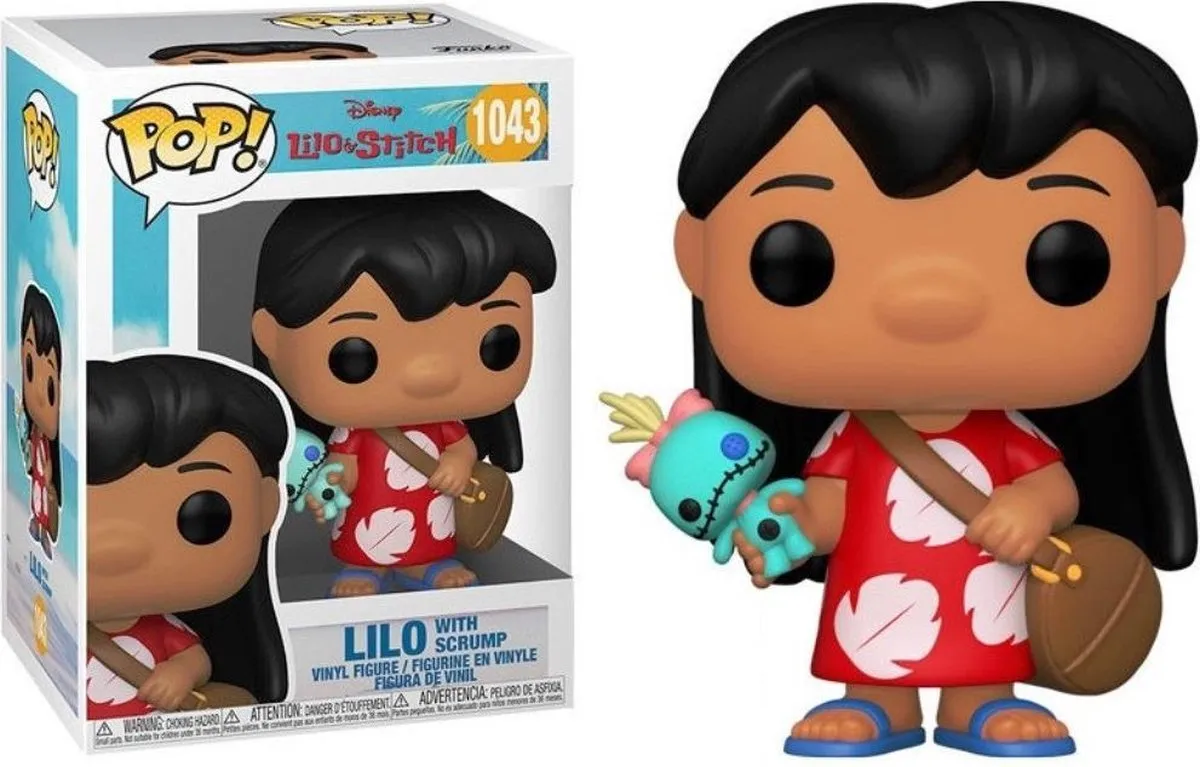Funko Lilo & Stitch POP! Vinyl Figure - Lilo met Scrump 9cm - Rood - afbeelding 6 van 6