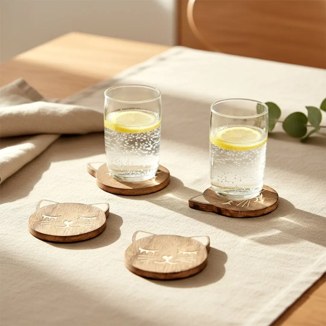 Orion Houten Mango Onderzetters - 4 Stuks