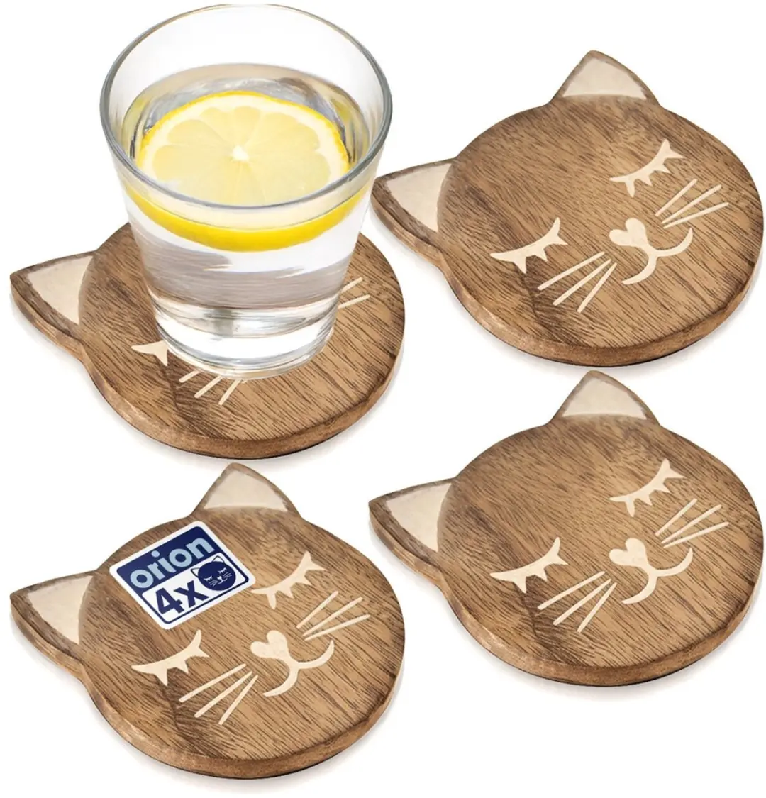 Orion Houten Mango Onderzetters - 4 Stuks