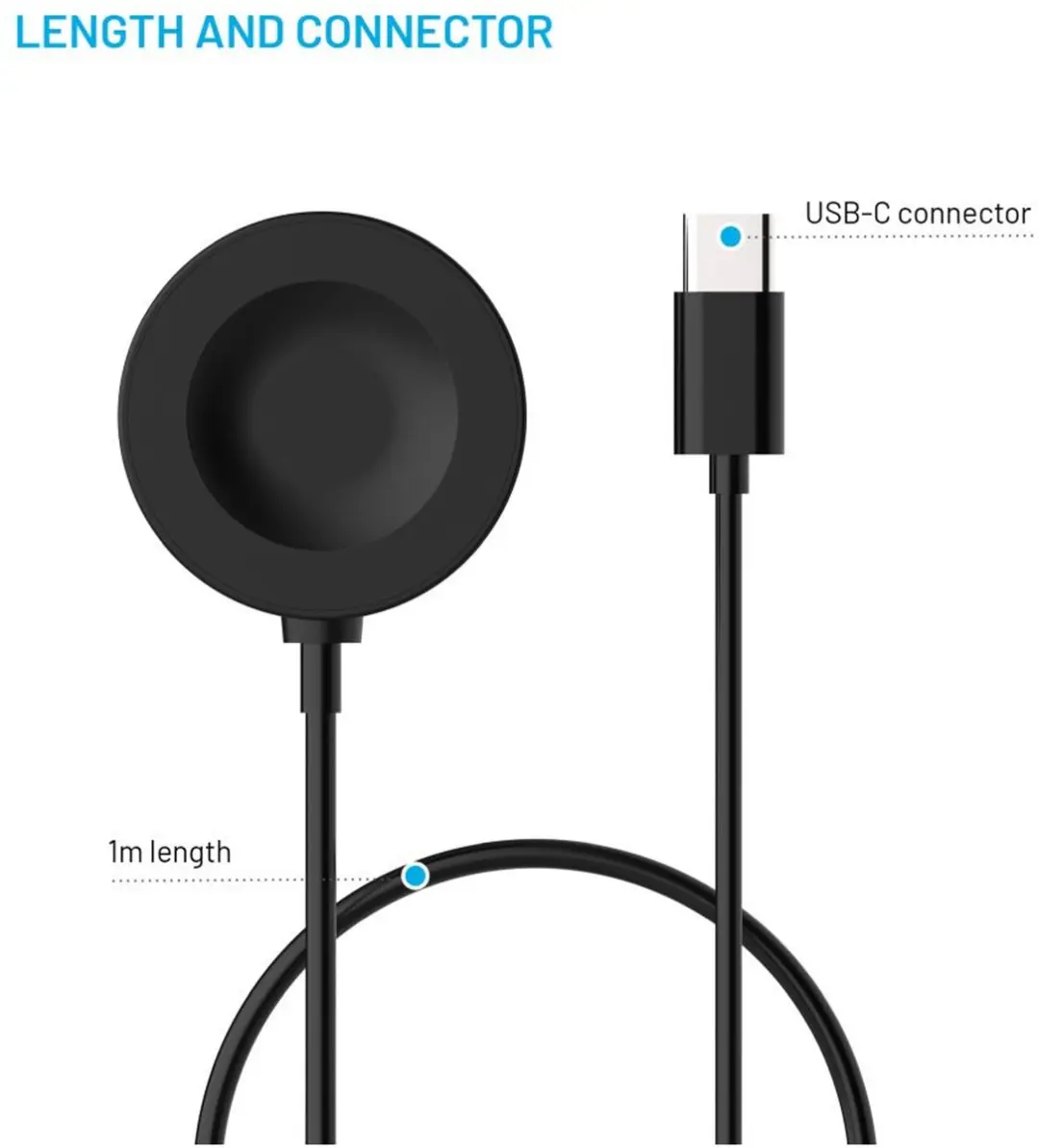 Fixed USB-C Oplaadkabel FIXDW-864-C - 1m - Zwart