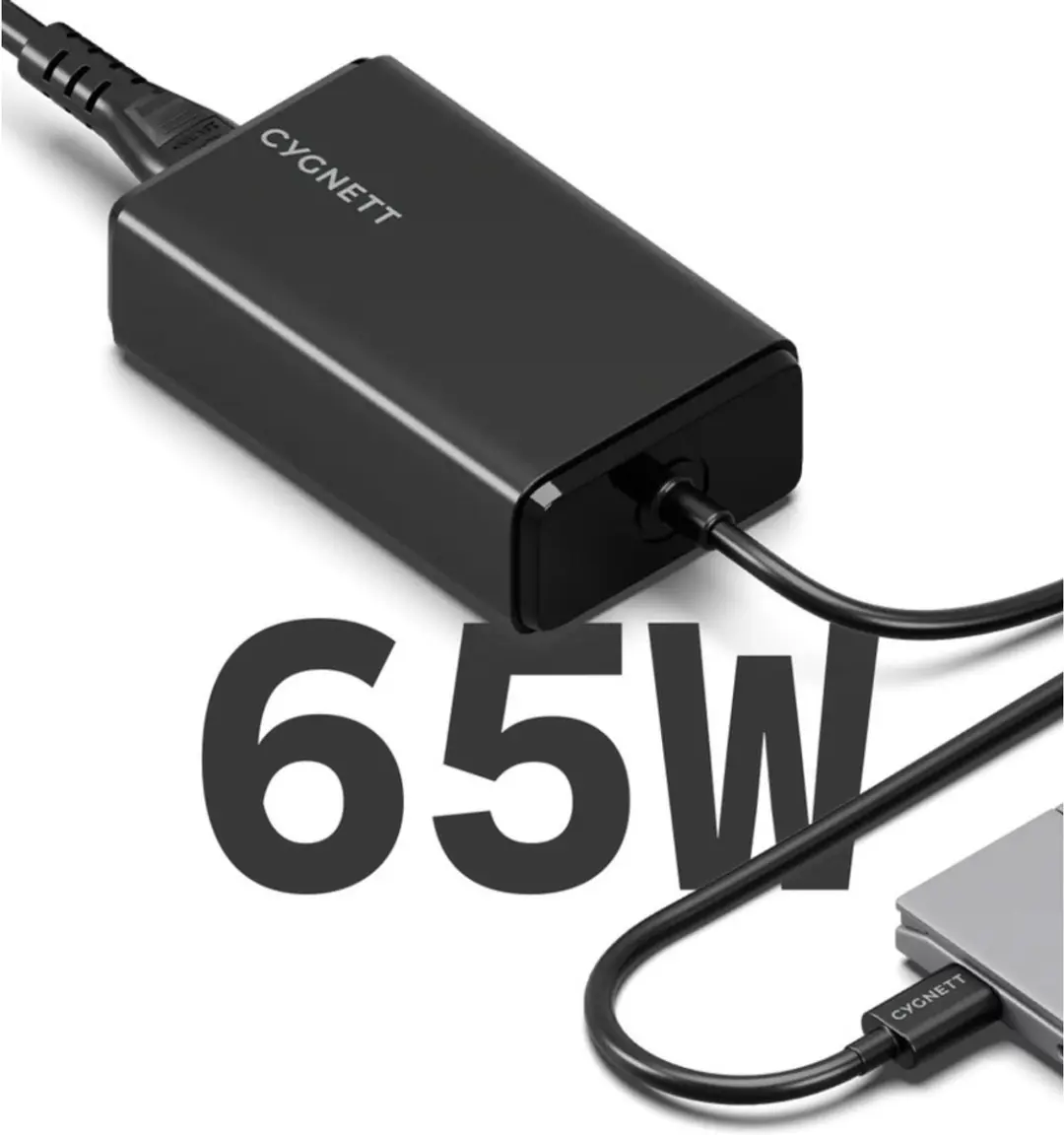 Cygnett PowerMaxx 65W GaN USB-C Lader - Zwart