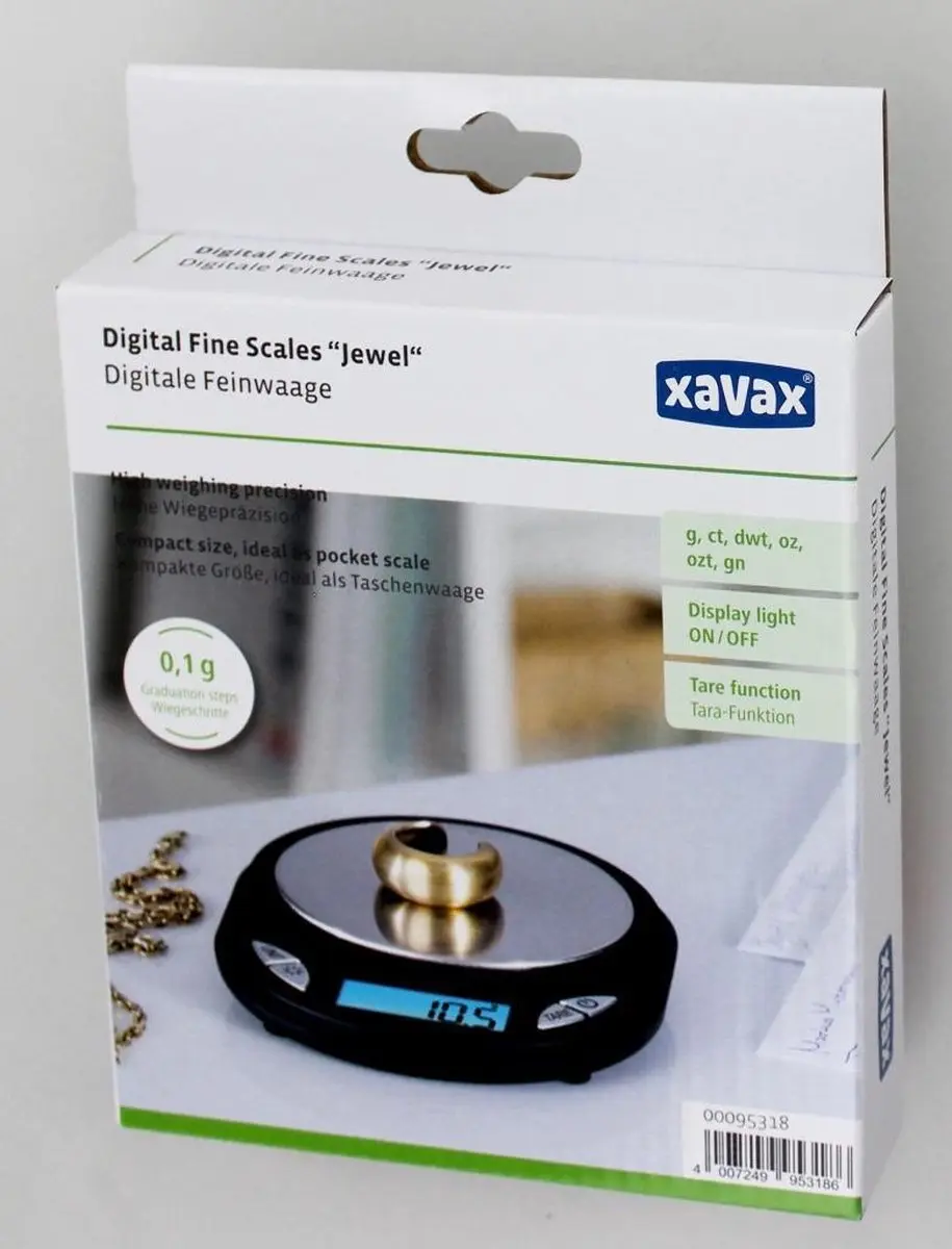 Xavax Digitale Precisieschaal Jewel 5kg - Blauw