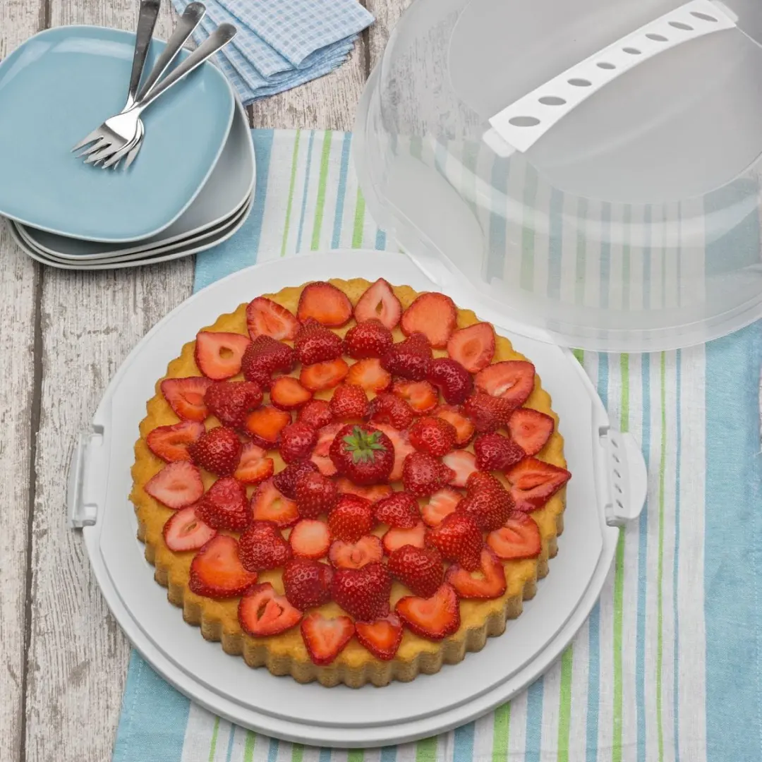 Rotho Fresh Taartdoos 35.5cm - 9L - Wit/Transparant