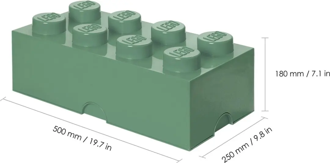 LEGO Brick 8 Opbergbox - Groen - afbeelding 6 van 6