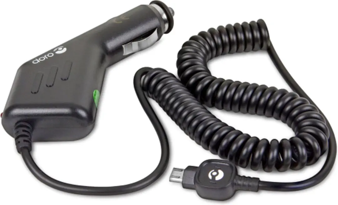 Doro Micro USB Car Charger 270-70037 - Zwart - afbeelding 2 van 2
