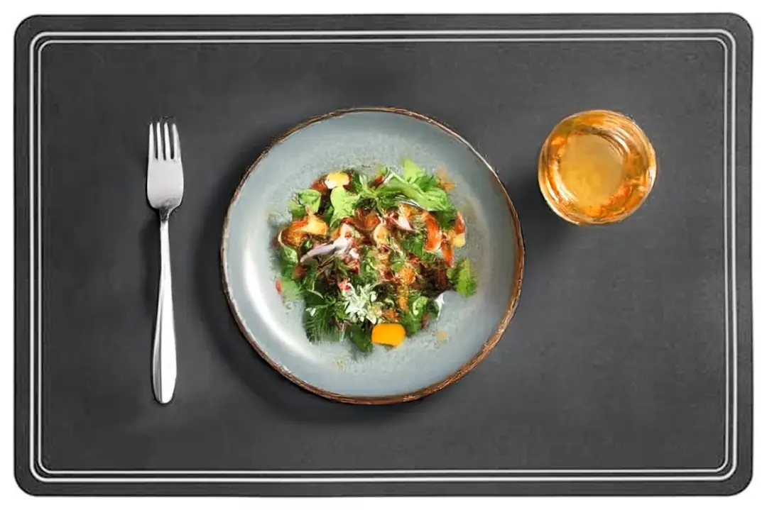 Cosy&Trendy Tafel Placemat PU-leer Zwart 43x30cm
