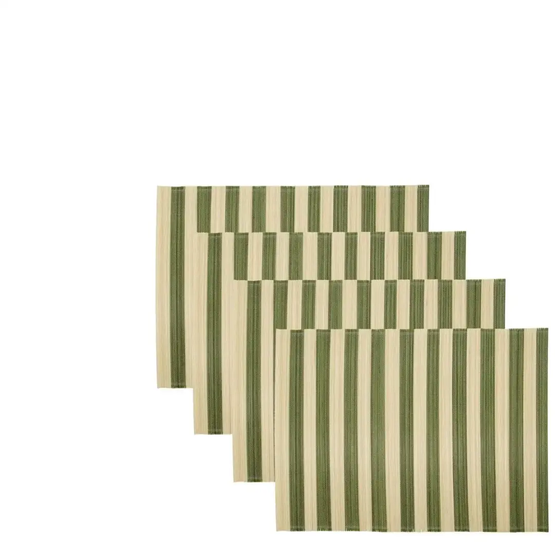 House Doctor Placemat Rayas - Groen - 4 Stuks