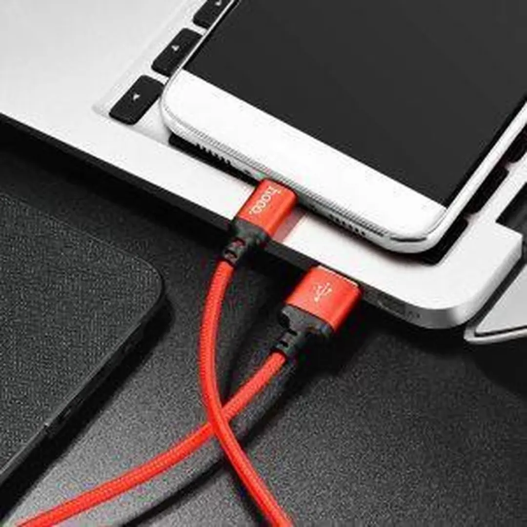 Hoco USB naar USB-C Kabel Rood 2m - 2x Apple