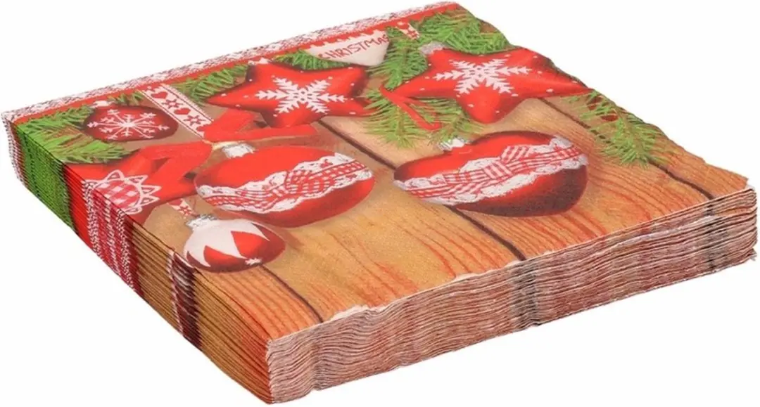 Duni Kerst Servetten 33x33cm - 20 Stuks - 3-laags - Multi