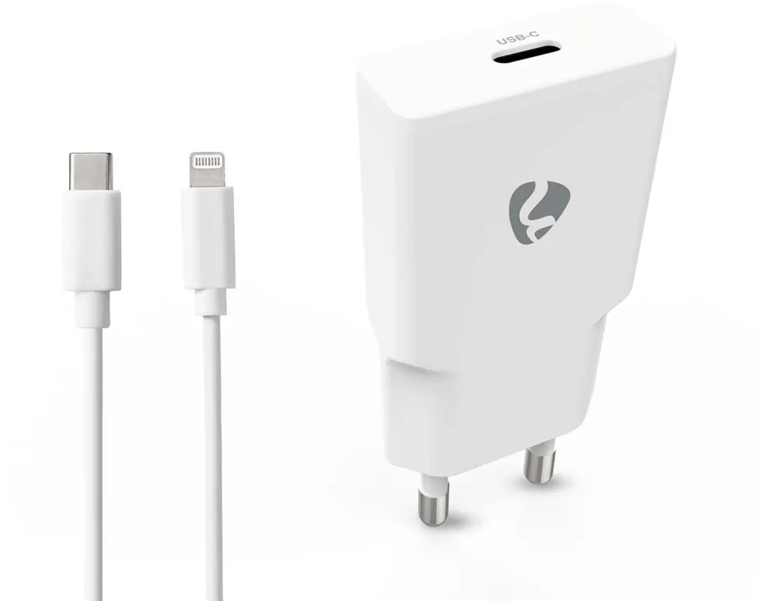 Nedis WCHA20WTUL Oplader 20W GaN - USB-C - 1m Kabel - Wit