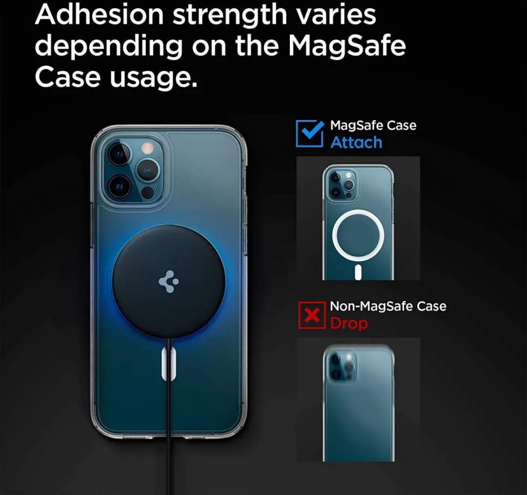 Spigen ArcField ACH02190 Magnetische Draadloze Oplader 7.5W - Zwart