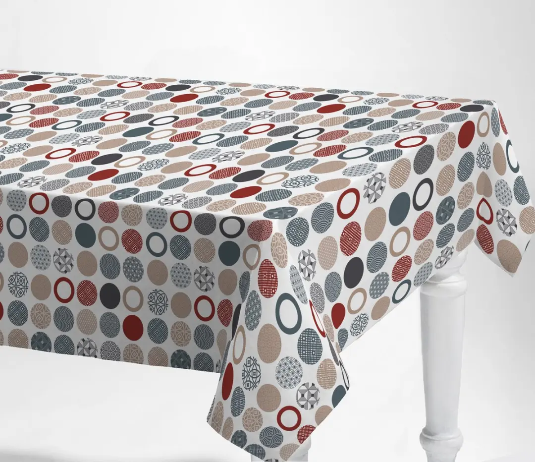 Wicotex Tafelzeil Bely Rood 140x240cm - Afneembaar & Afwasbaar