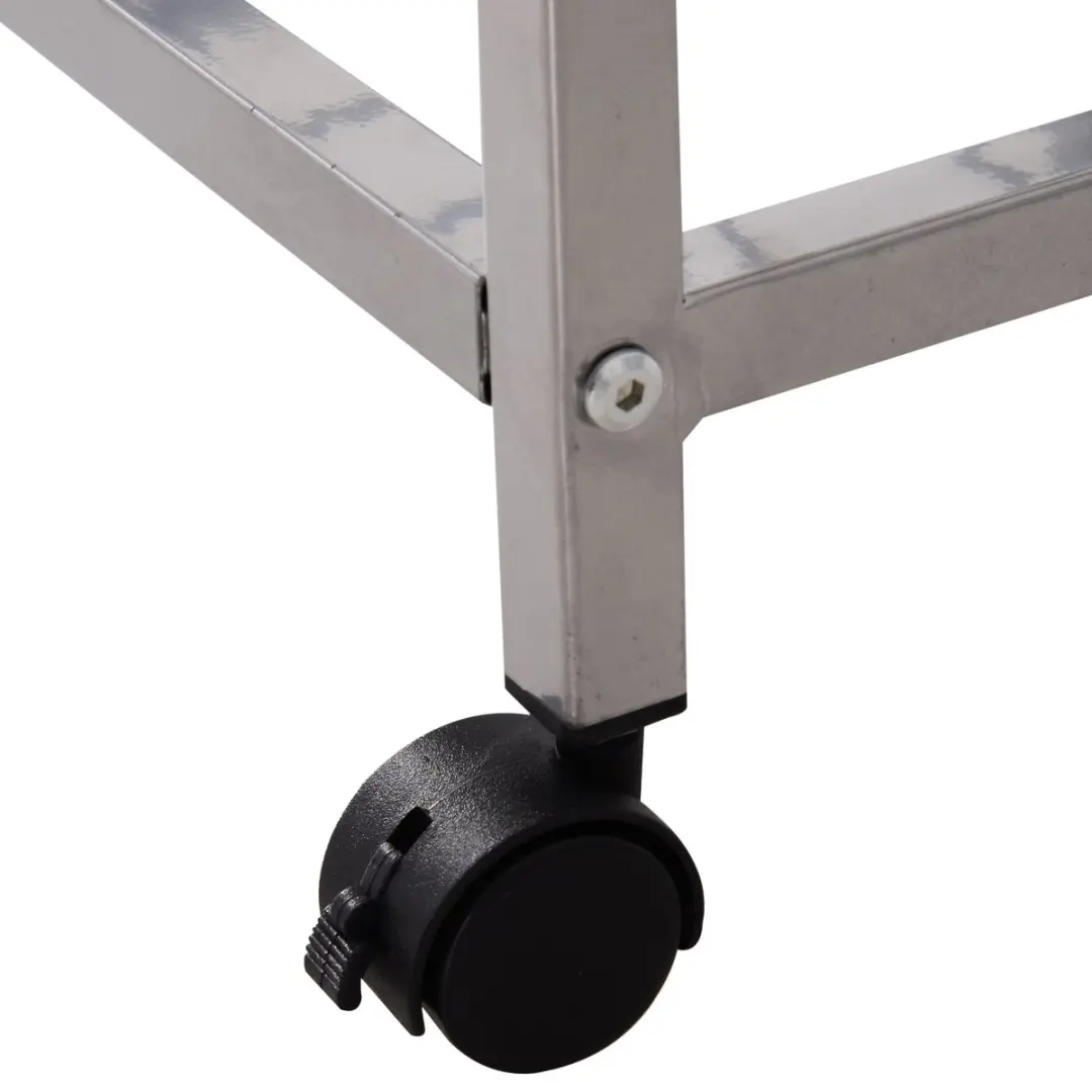 Homcom Keukenwagen 4 lagen 801-056 - Zilver/Natuurlijk