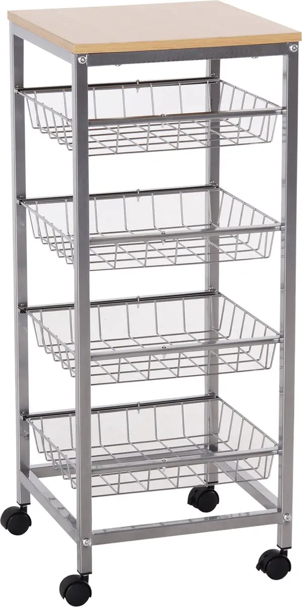 Homcom Keukenwagen 4 lagen 801-056
