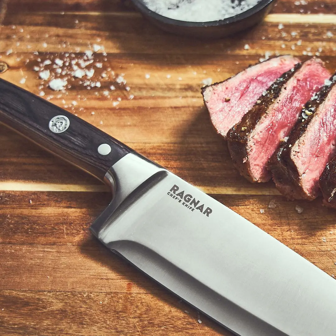 Burnhard Ragnar Universeel Mes - 56 HRC - Bruin