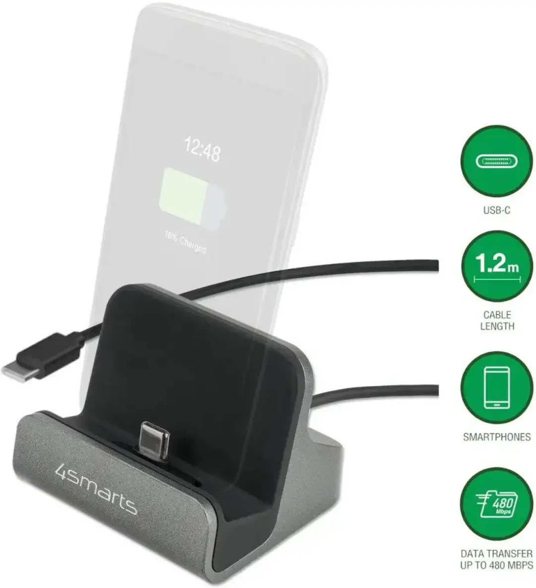 4Smarts VoltDock USB-C Houder 60W