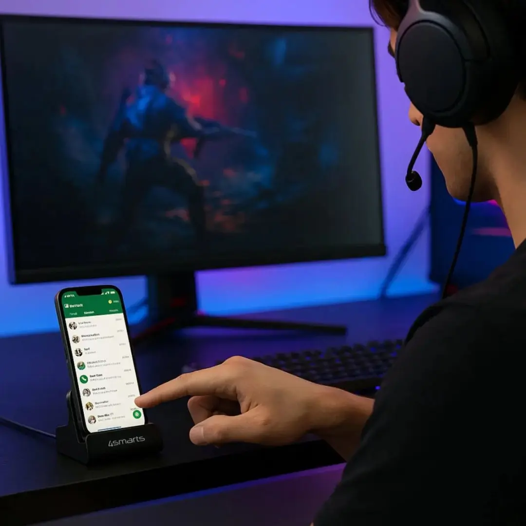 4Smarts VoltDock USB-C Houder 60W - Grijs