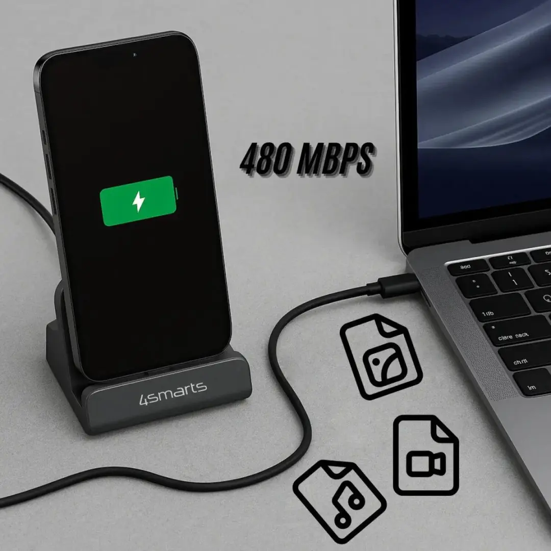 4Smarts VoltDock USB-C Houder 60W - Grijs