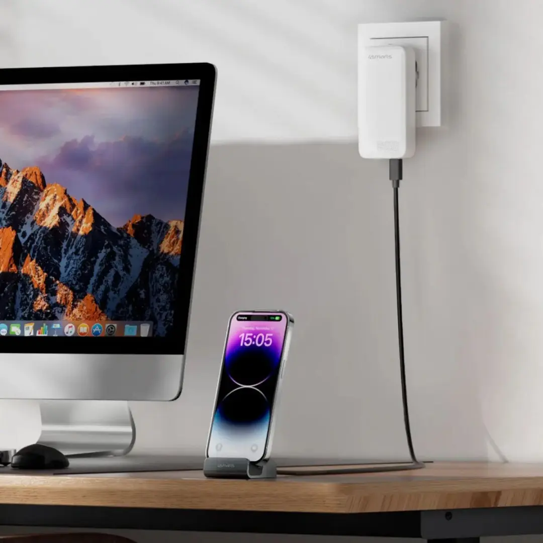 4Smarts VoltDock USB-C Houder 60W - Grijs