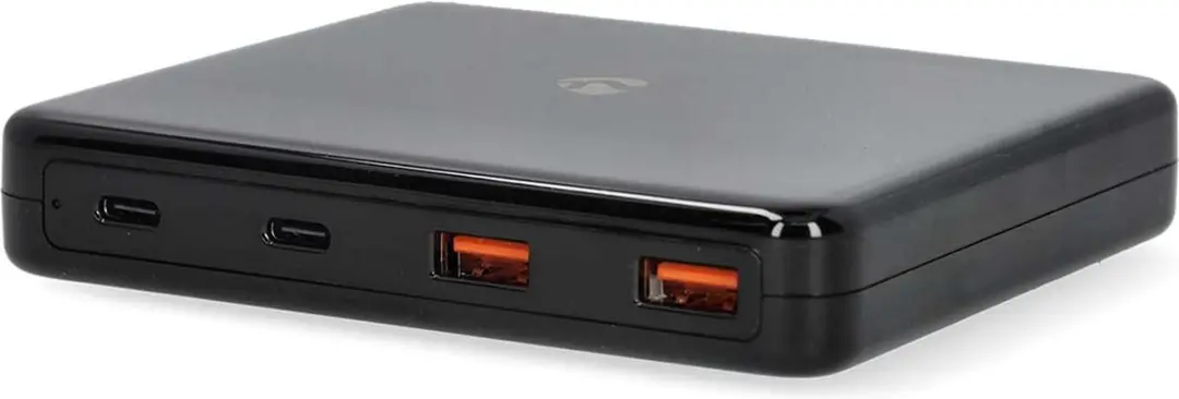 Nedis GaN DCGPD65W100BK Bureaulader 65W - 4x USB - 1.5m - Zwart