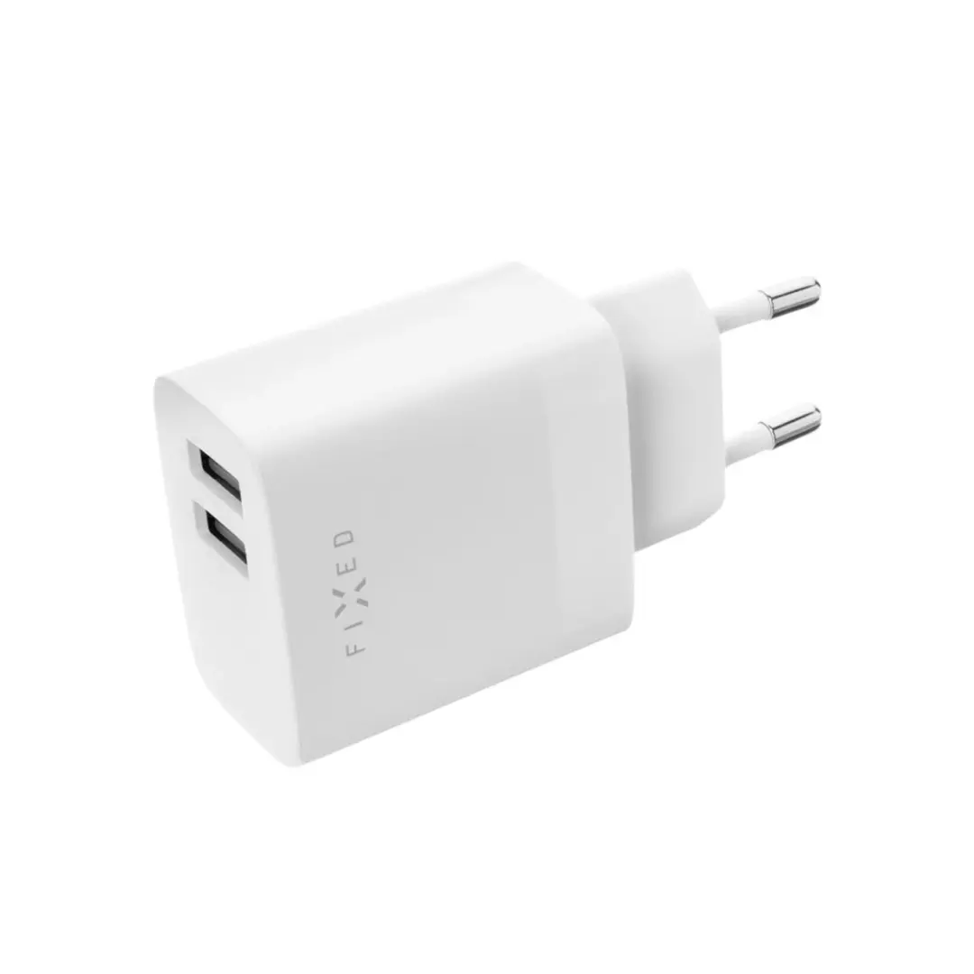 Fixed FIXC17N-2UL-WH USB Oplader 17W - 2x USB-A + Lightning Kabel 1m - Wit - afbeelding 6 van 6