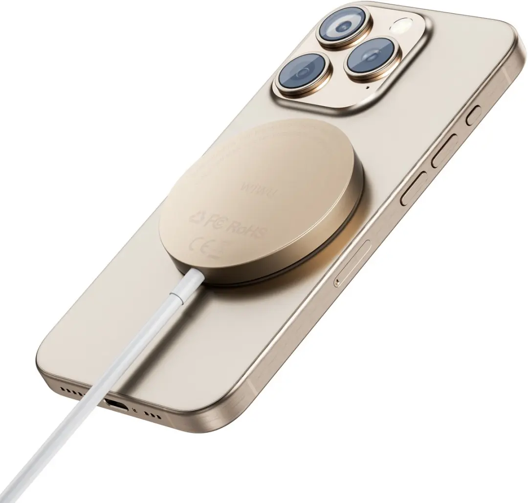 WiWu Wi-W029 Draadloze Oplader Qi2 15W - Goud