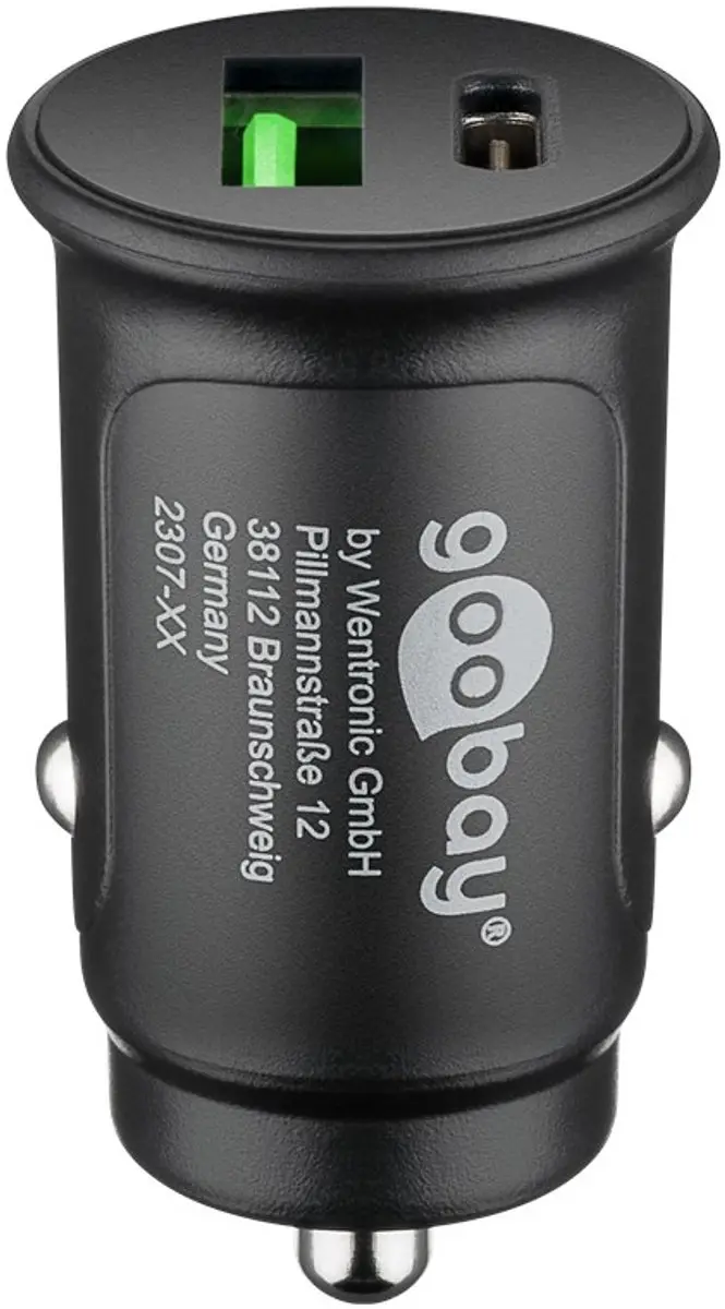 Goobay 55634 Oplader 30W - 2x USB - Sigarettenaansteker - Zwart